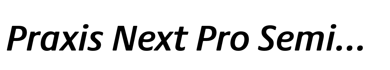 Praxis Next Pro SemiBold Italic
